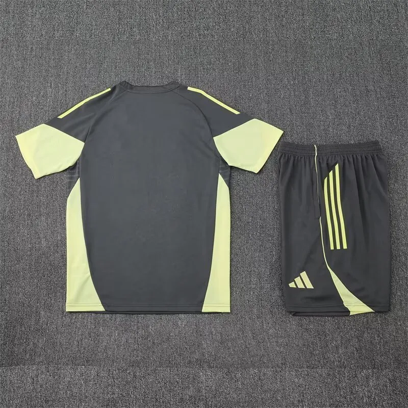 25-26 Real Madrid Grey&Green Training Kits Football Tracksuits 2