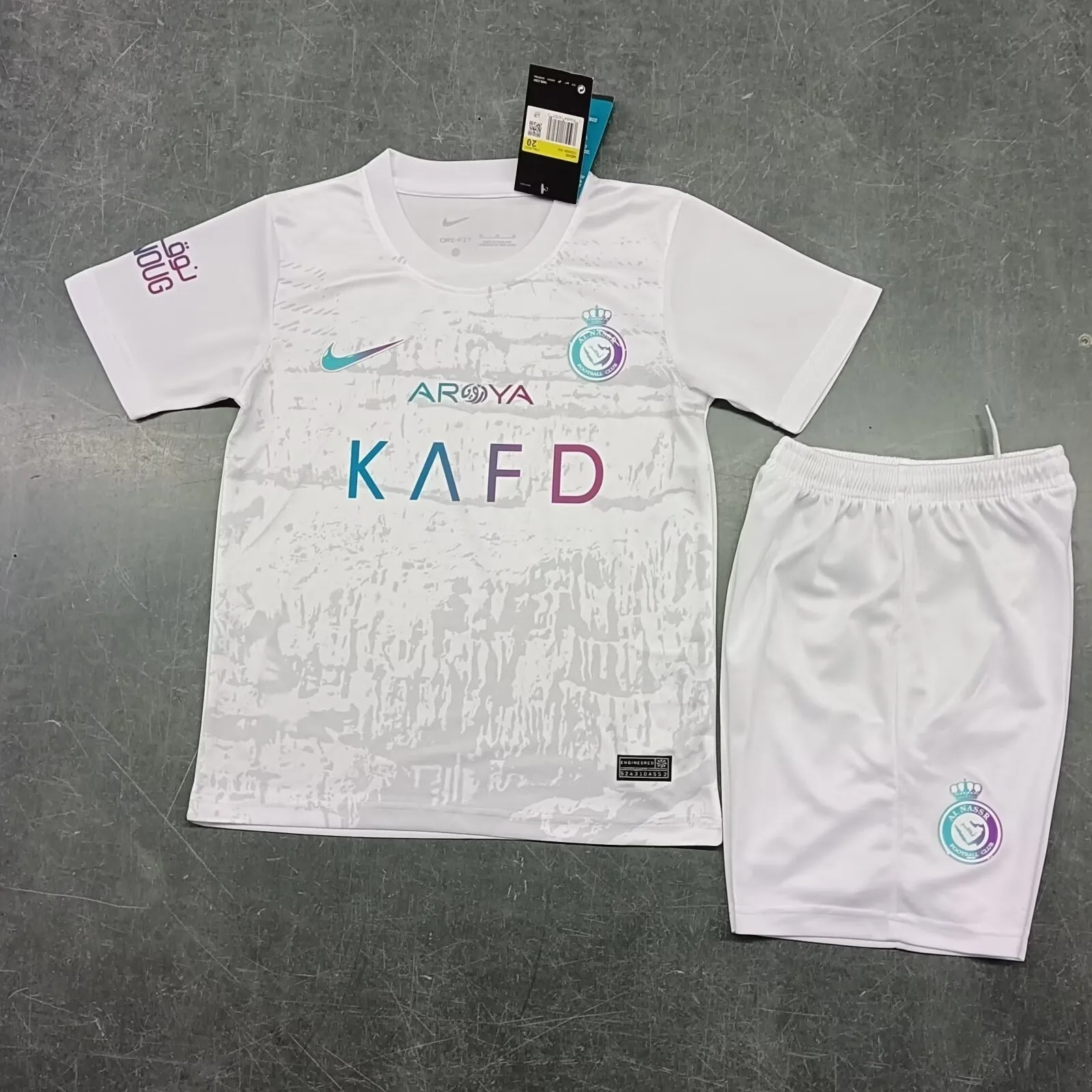 23-24 Saudi Al-Nassr Third Kids Kit Size-16-28 Football Jersey Yupoo 5