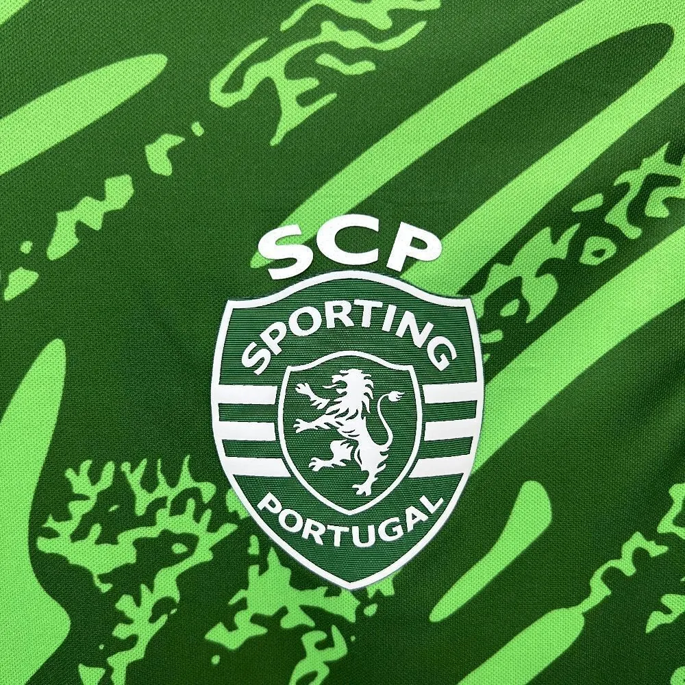 25-26 Sporting Lisbon Green Goalkeeper Kit Football T-Shirt AAAAJersey Supply Yupoo 3