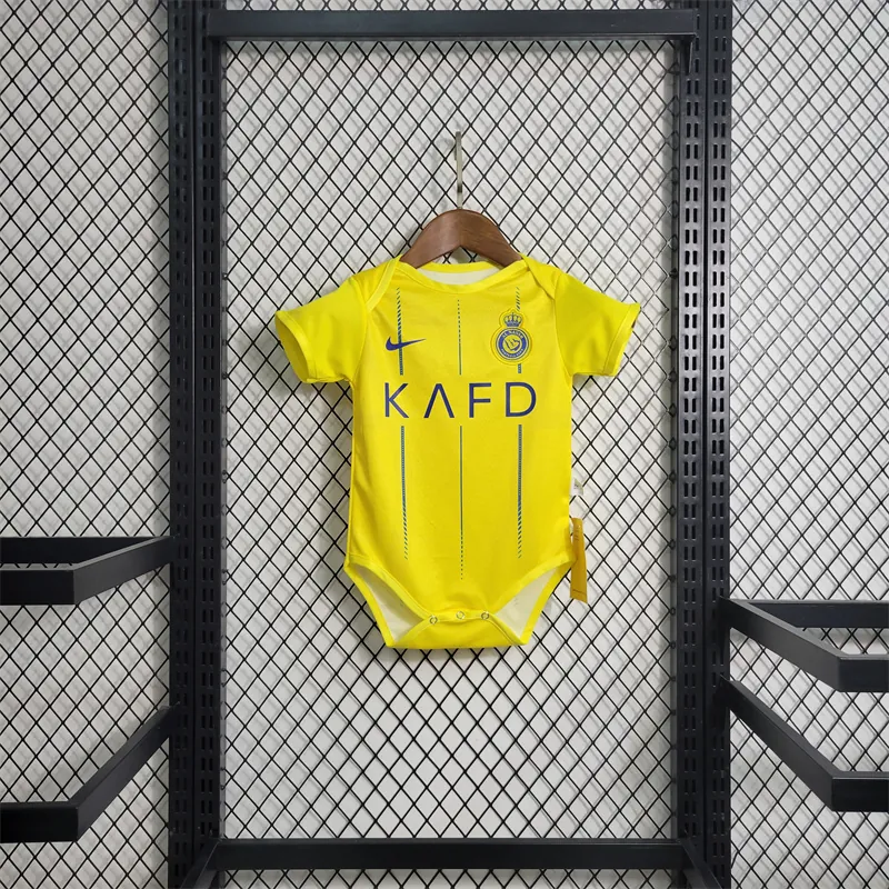 23-24 Baby Al Nassr FC Home Size 9-12 Football Shirt 4