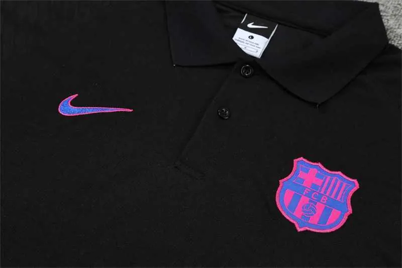 Barcelona Polo black purple-logo 6
