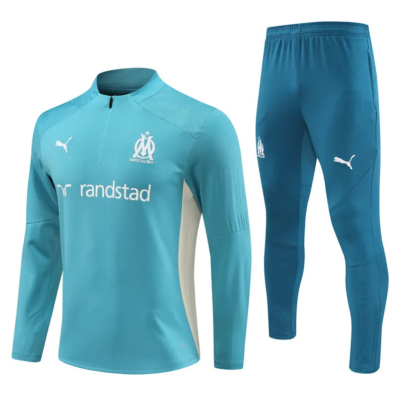 24-25 Marseille Long Sleeve Training Suit Football Shirts 1