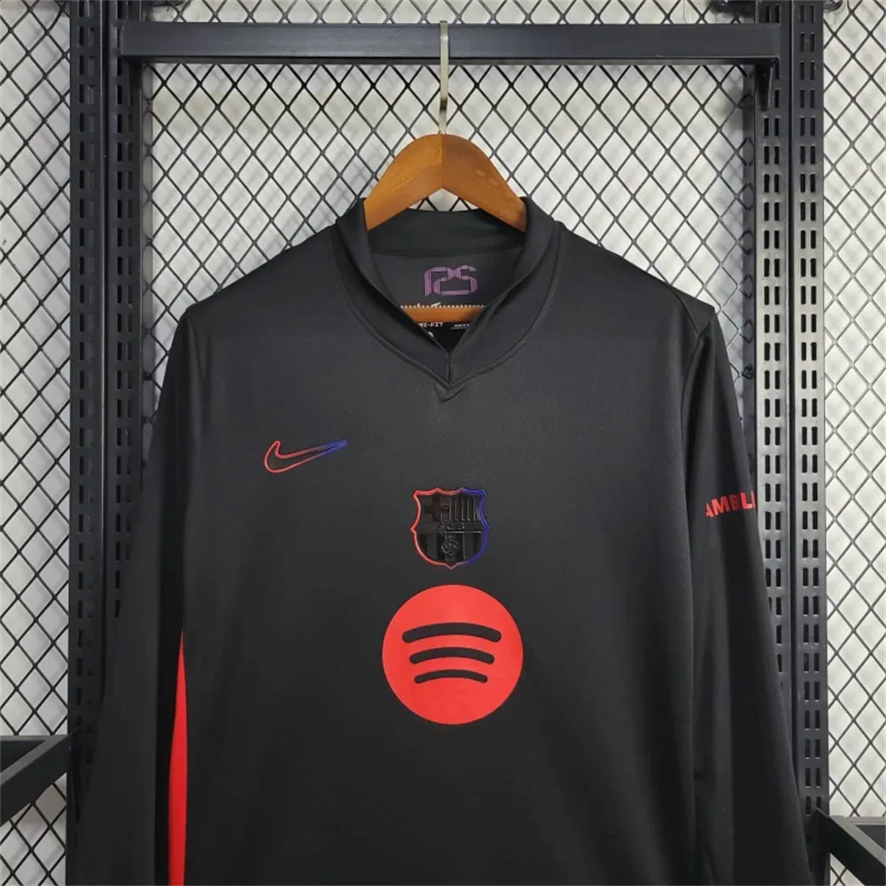24-25 Barcelona Away Long Sleeve Shirt Without Spotify Text AAAAJersey Supplier Yupoo 1
