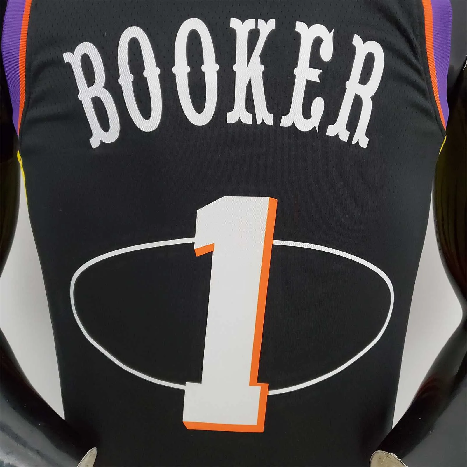 2022 Season Booker #1 Suns City Edition Black NBA Jersey 4