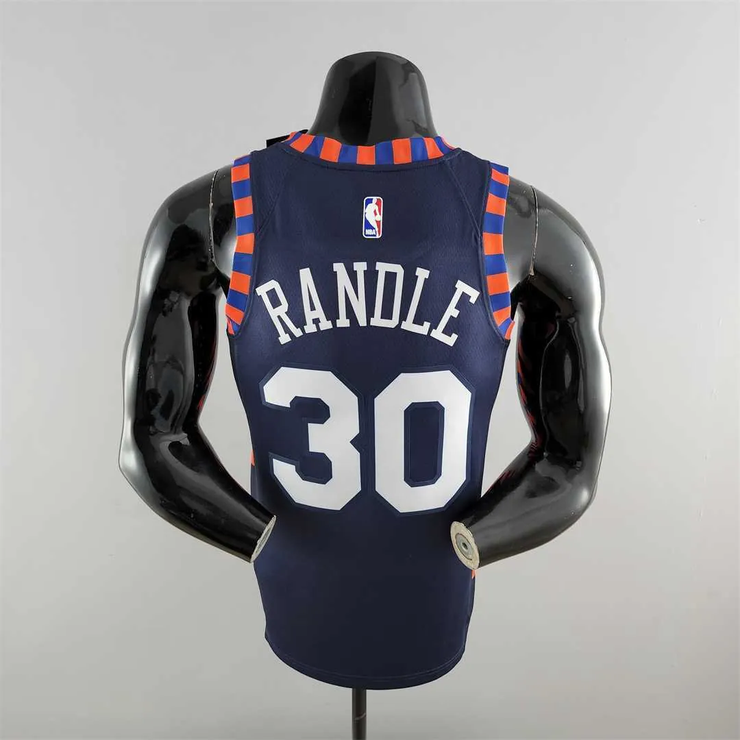 New York Knicks RANDLE #30 Striped NBA Jersey 8