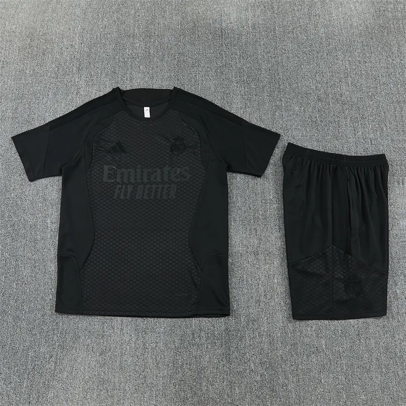26-27 Real Madrid Aldult Kit Black Football Training Tracksuit Yupoo 5 3
