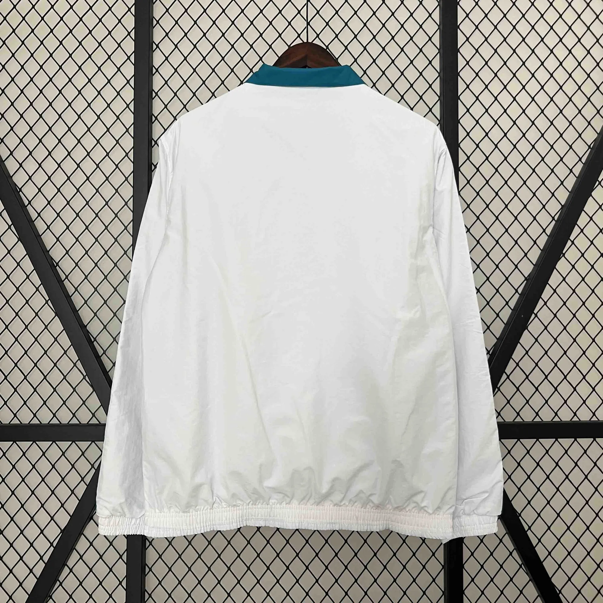 23-24 Real Madrid Trench Coat Reversible White&Blue Double-Sides Jacket AAAAJersey Yupoo 8