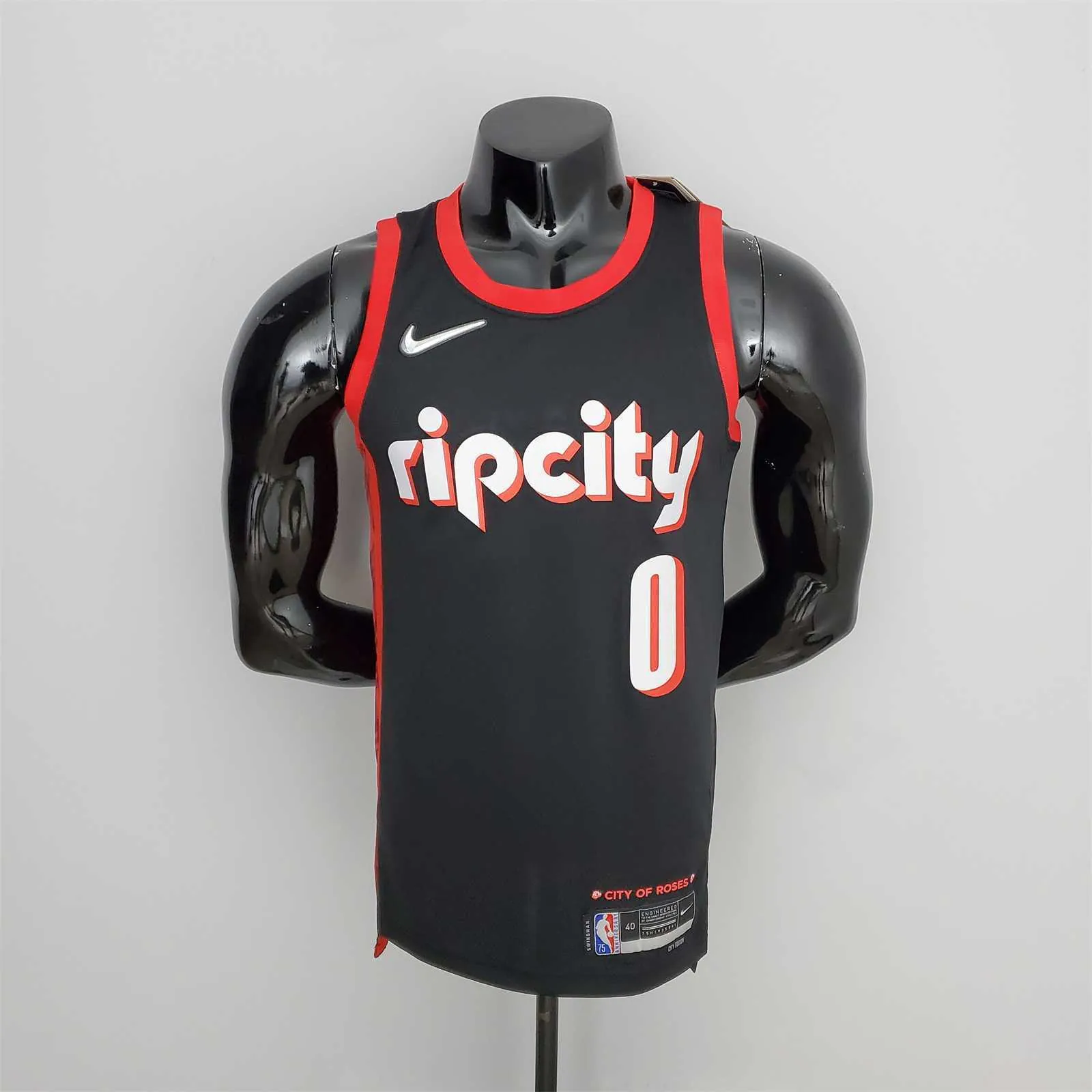 2022 Season Lillard #0 Trail Blazers Urban Edition Black NBA Jersey 10