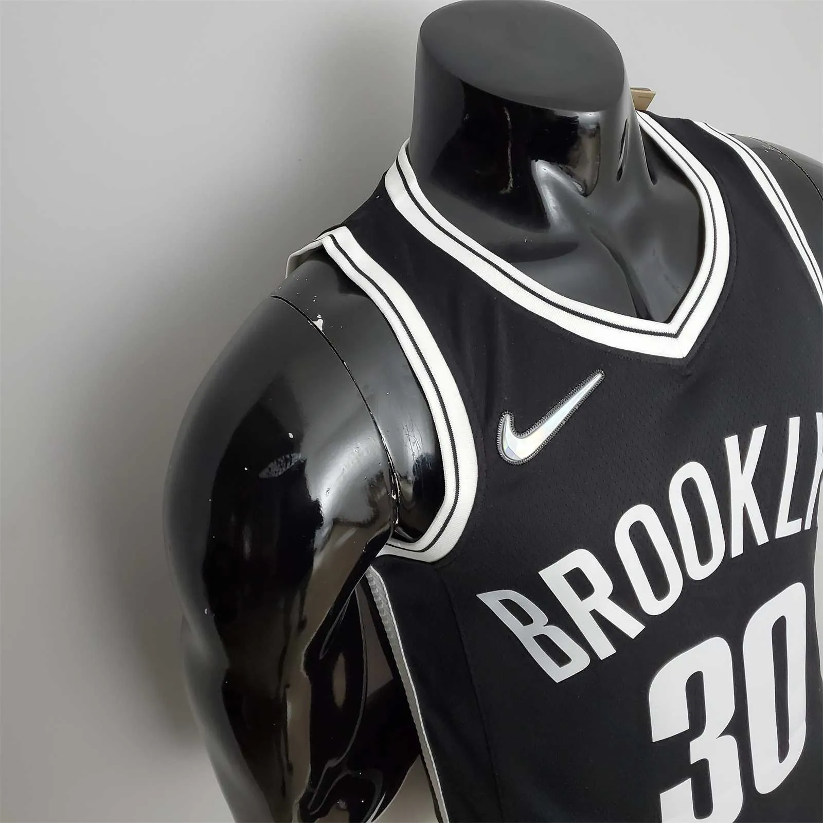 75th Anniversary Curry #30 Nets Black NBA Jersey 2
