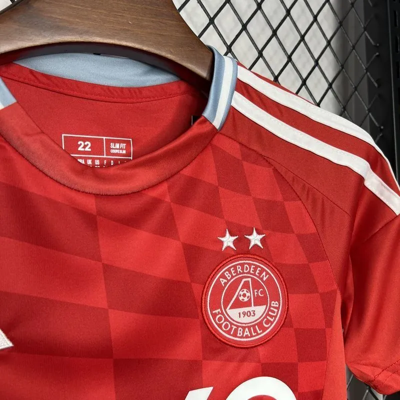24-25 Aberdeen F.C home Kid Kits Youth Apparels Football AAAAJersey Yupoo 2