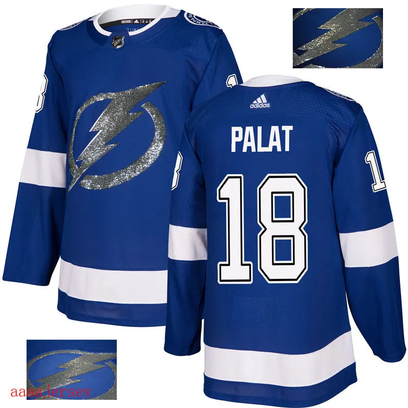 2018 Tampa Bay Lightning ice hockey jersey M-3XL 坦帕湾闪电队时尚亮片款冰球服 18