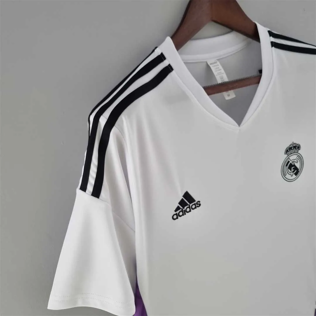 22-23 Real Madrid training suit whitepurple border 6