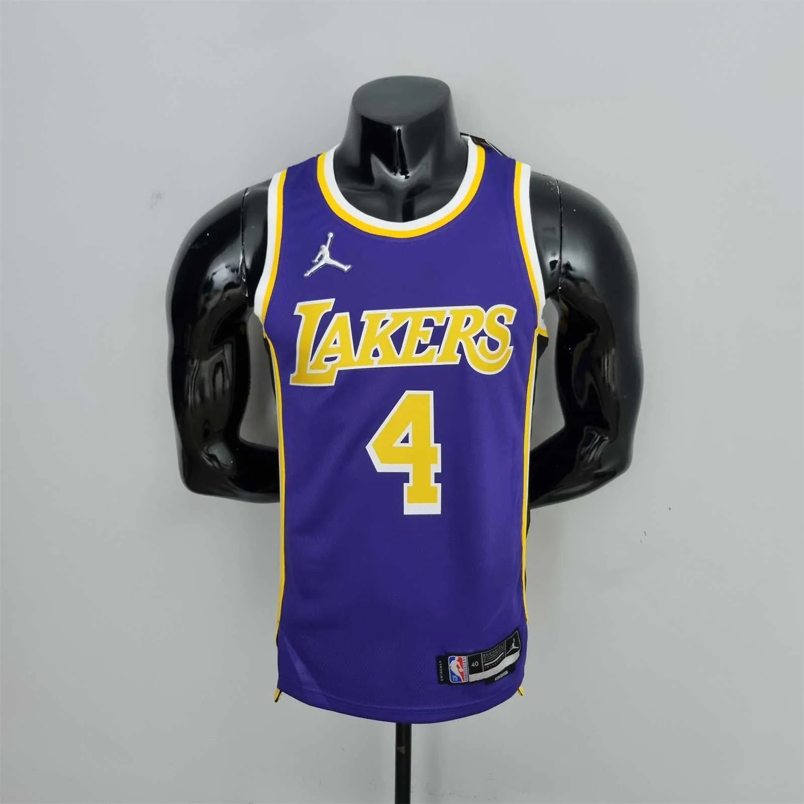 75th Anniversary Rondo #4 Los Angeles Lakers Jordan Purple NBA Jersey 10