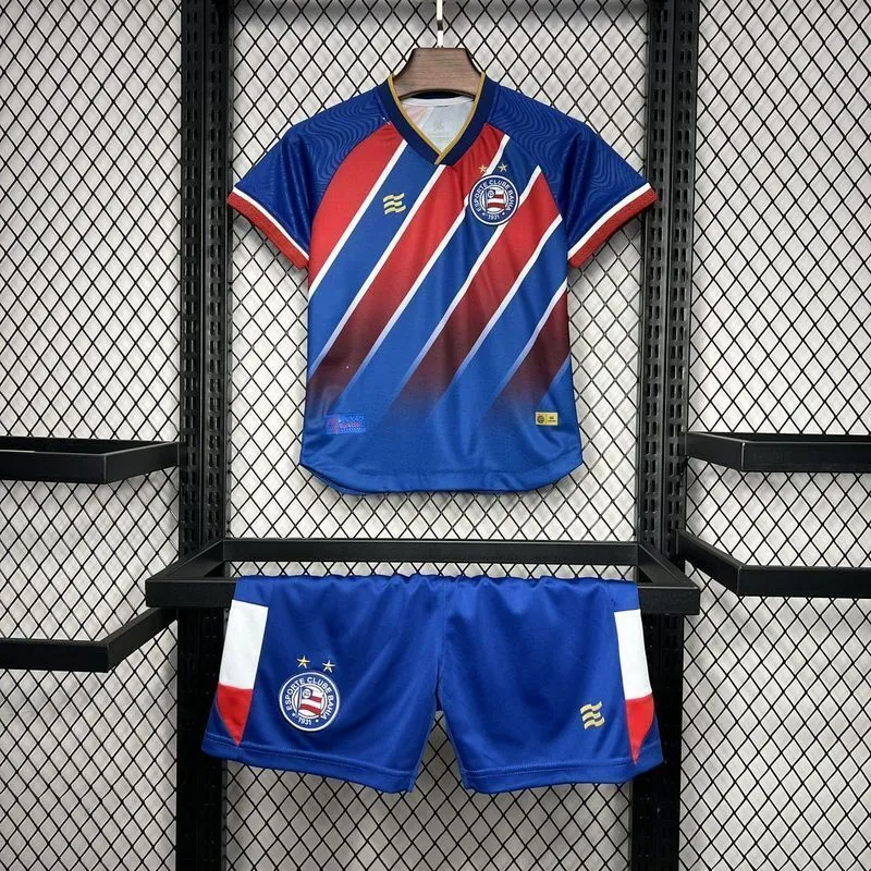 24-25 Bahia Home Kid Kits Youth Apparels Football AAAAJersey Yupoo 7