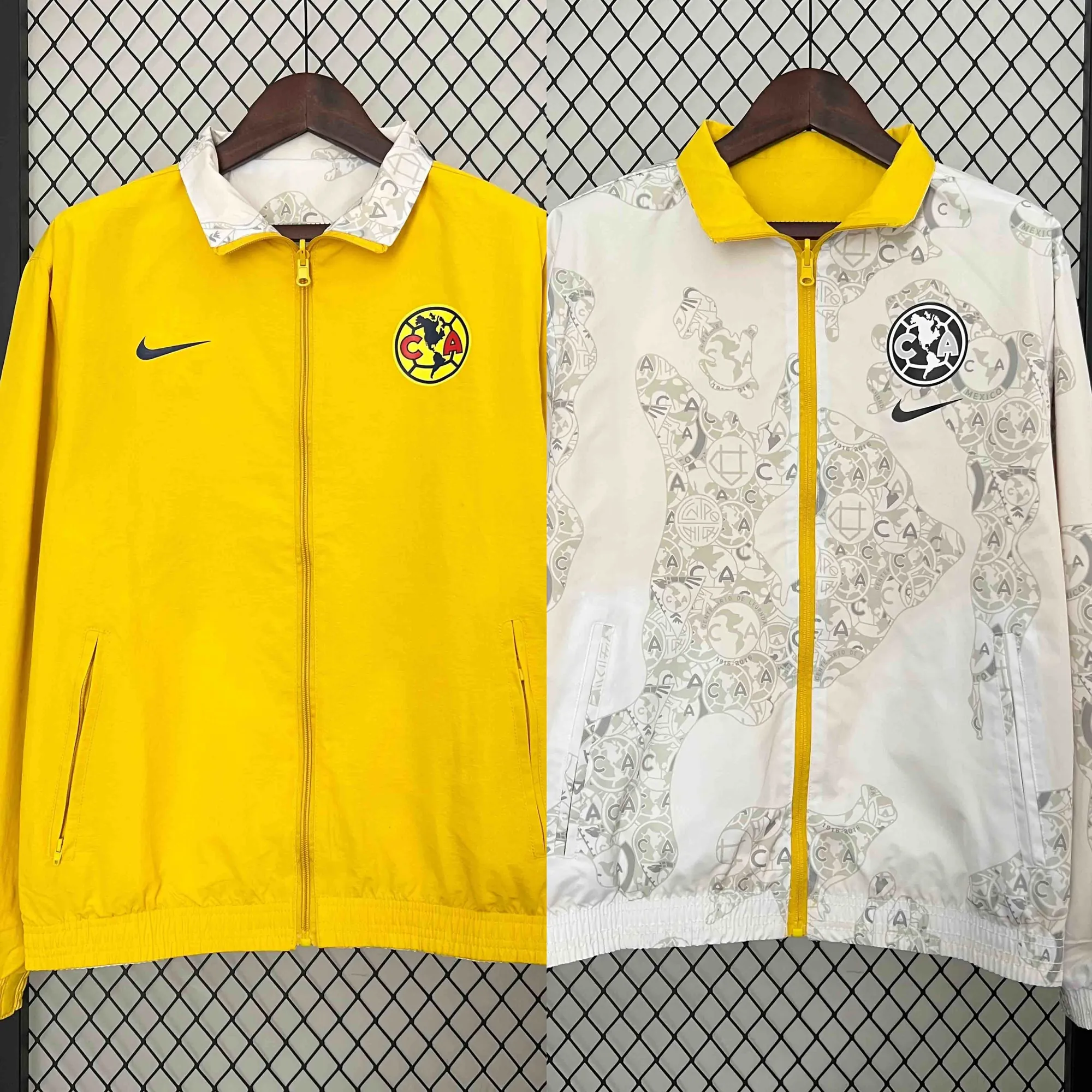 2024 Club America Trench Coat Reversible Windbreaker Double-Sides Jacket Soccer AAAAJersey Yupo 7