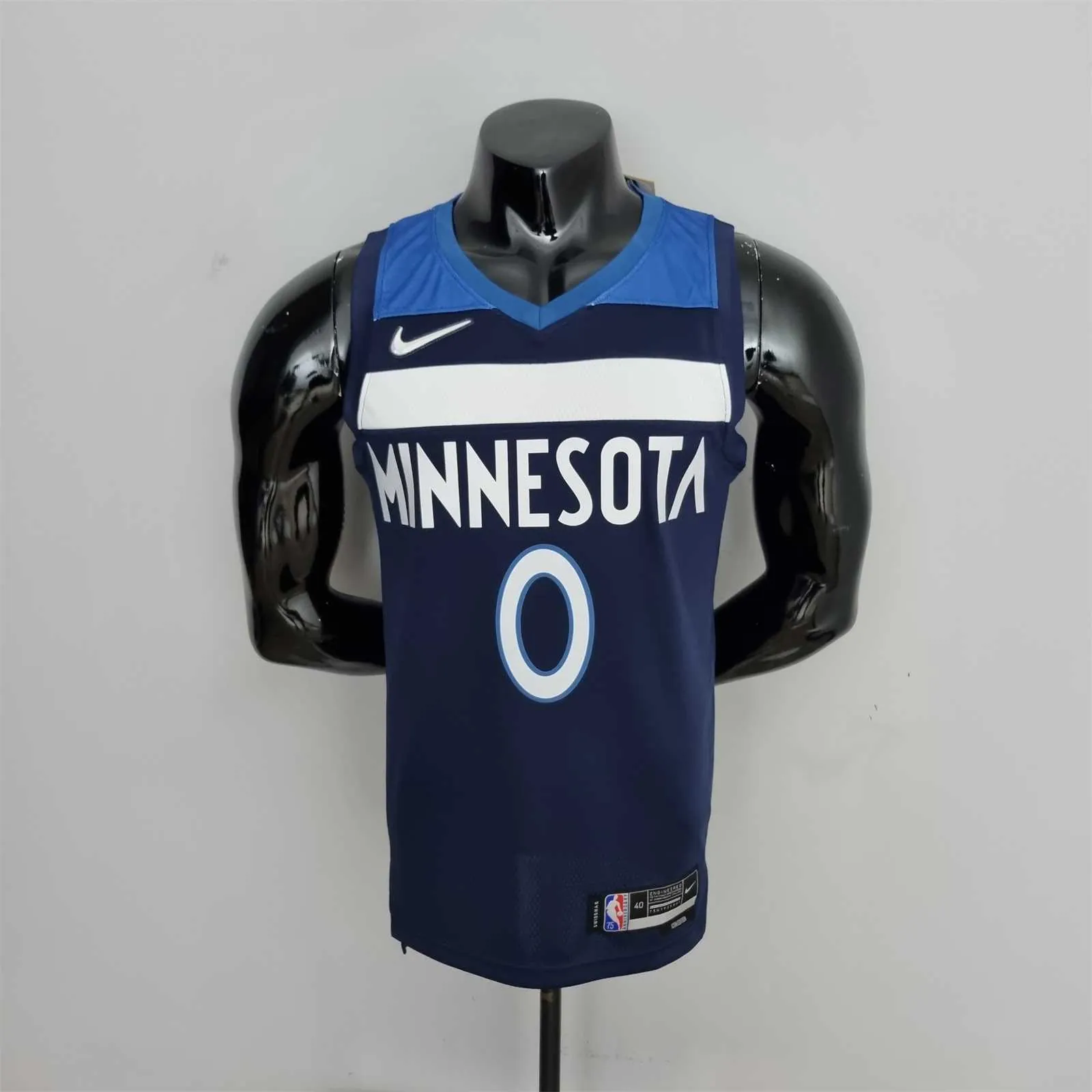 75th Anniversary Minnesota Timberwolves Russell #0 Royal Blue NBA Jersey 9