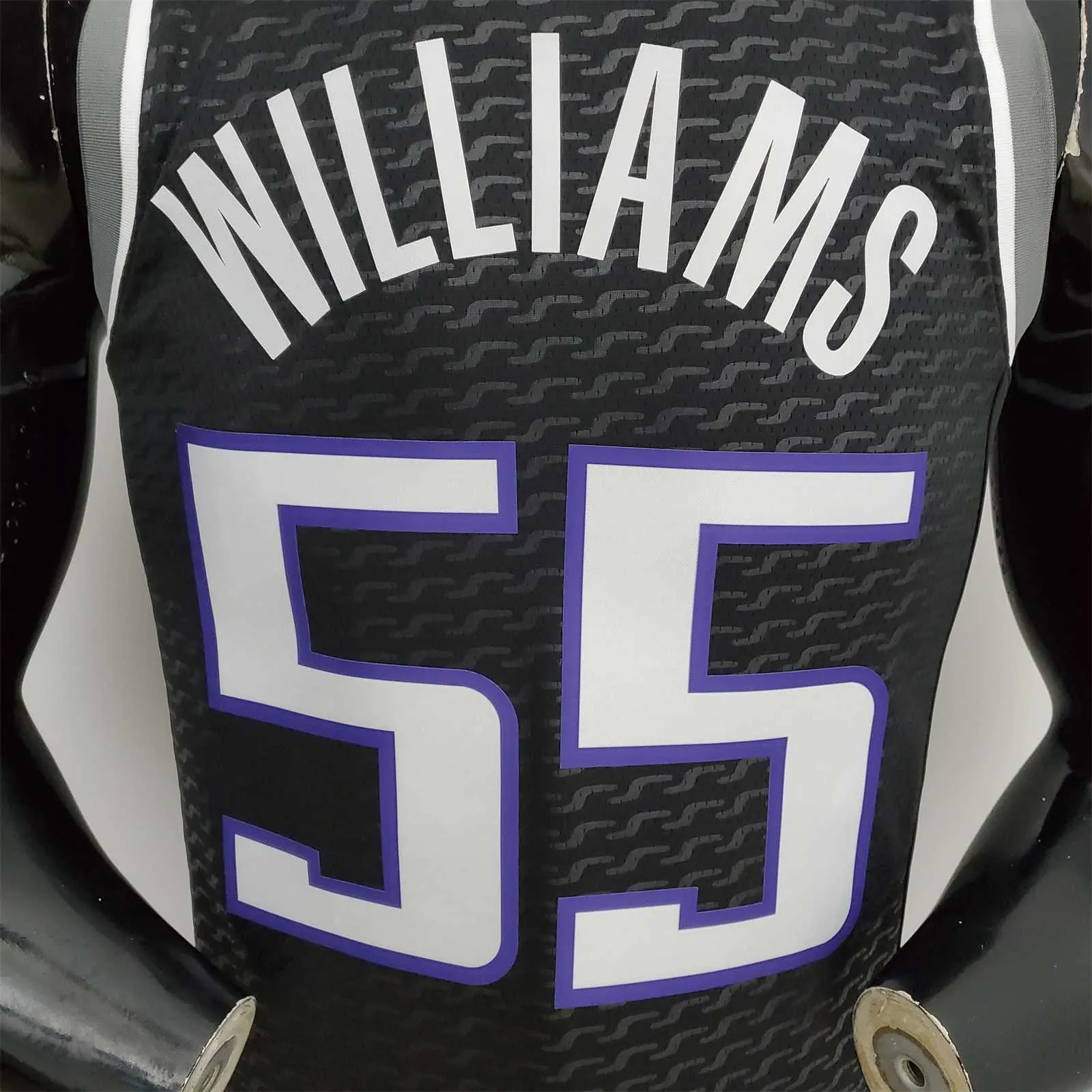 75th Anniversary Williams#55 Jordan Kings Black NBA Jersey 5
