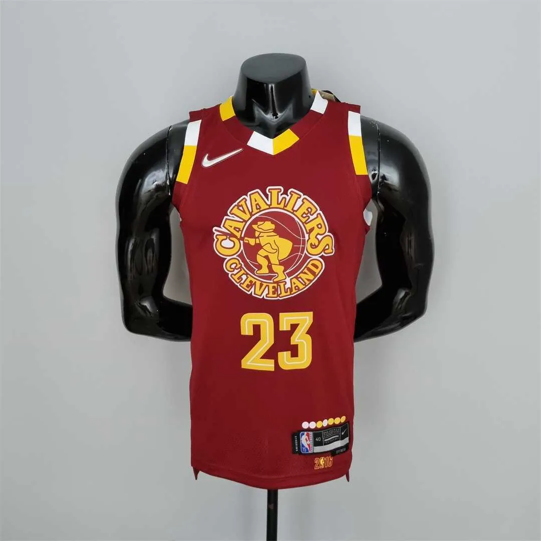 2022 Cleveland Cavaliers JAMES#23 Urban Edition Red NBA Jersey 9
