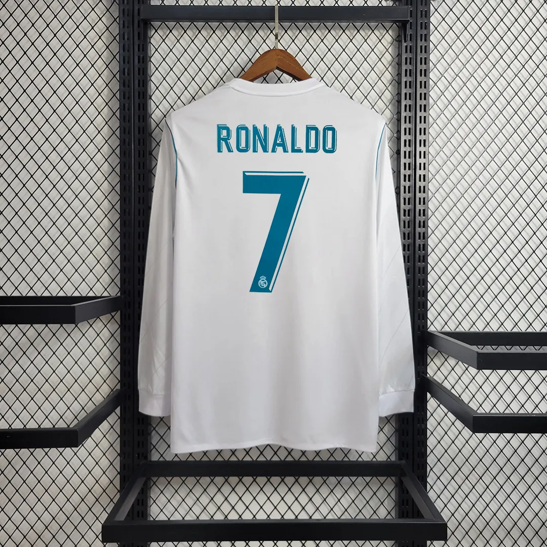 17-18 Real Madrid home long sleeve 5
