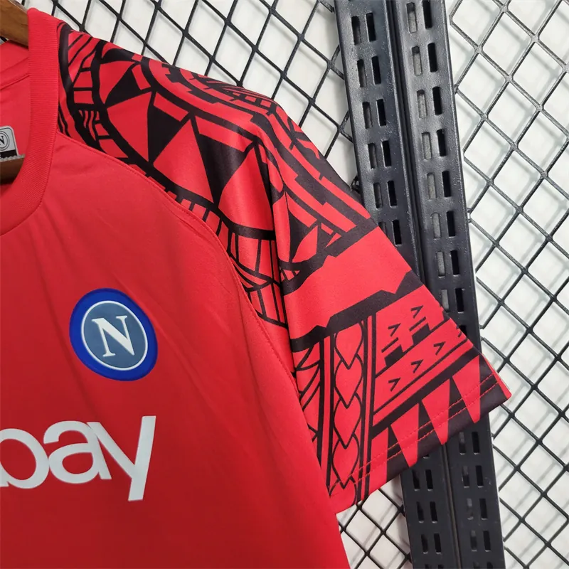 23-24 Napoli Red Training Suit Size S-4XL Soccer Jersey 1