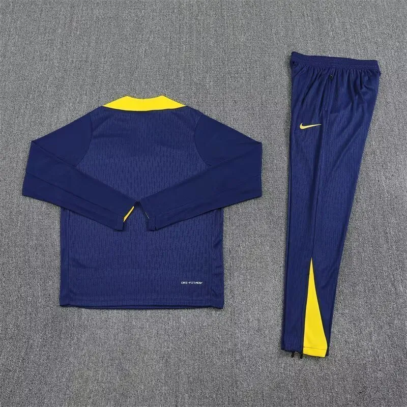 25-26 Atletico Madrid Navy Training Kits Long Football Tracksuits 2