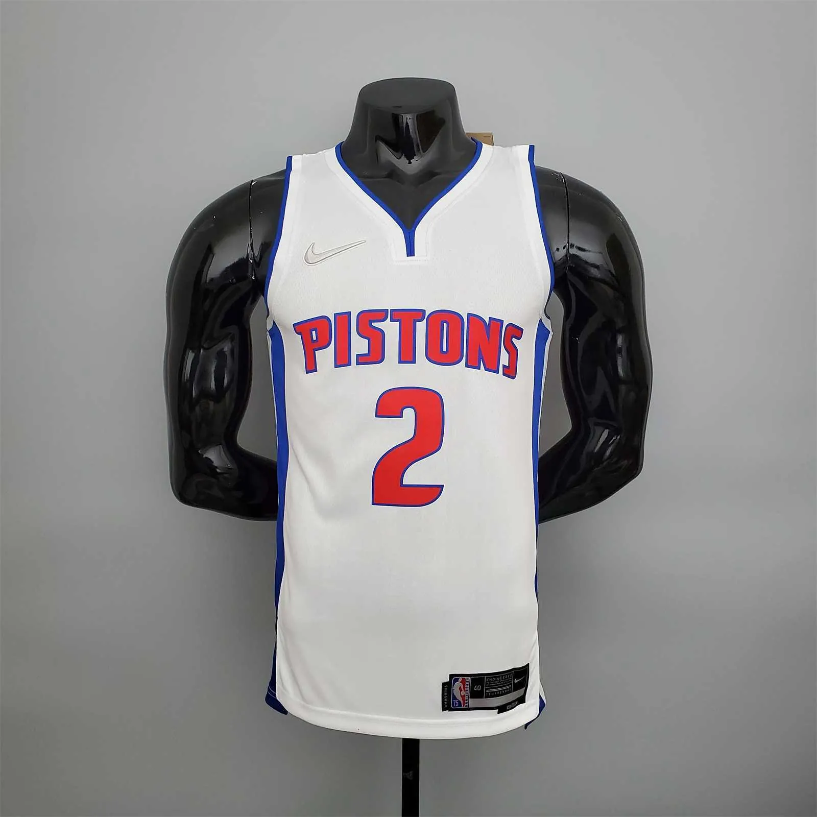 75th Anniversary Cunningham #2 Pistons White 10