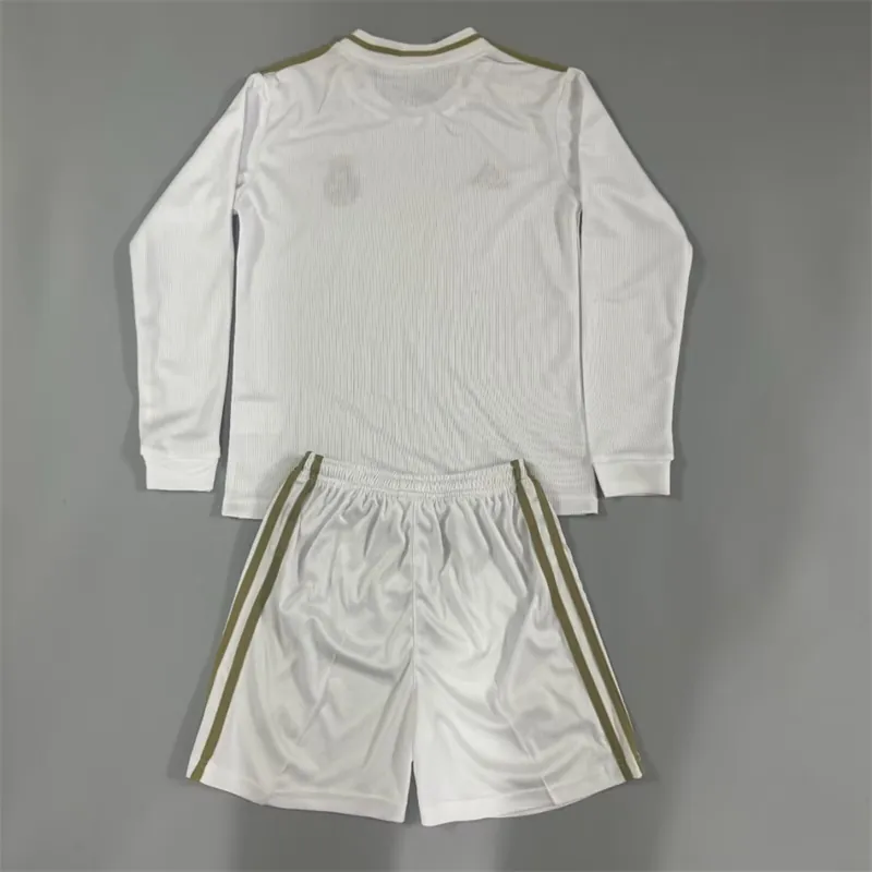 19-20 Real Madrid Home Long Sleeve Retro Kid Kits Youth Apparels Soccer AAAAJersey Yupoo 1