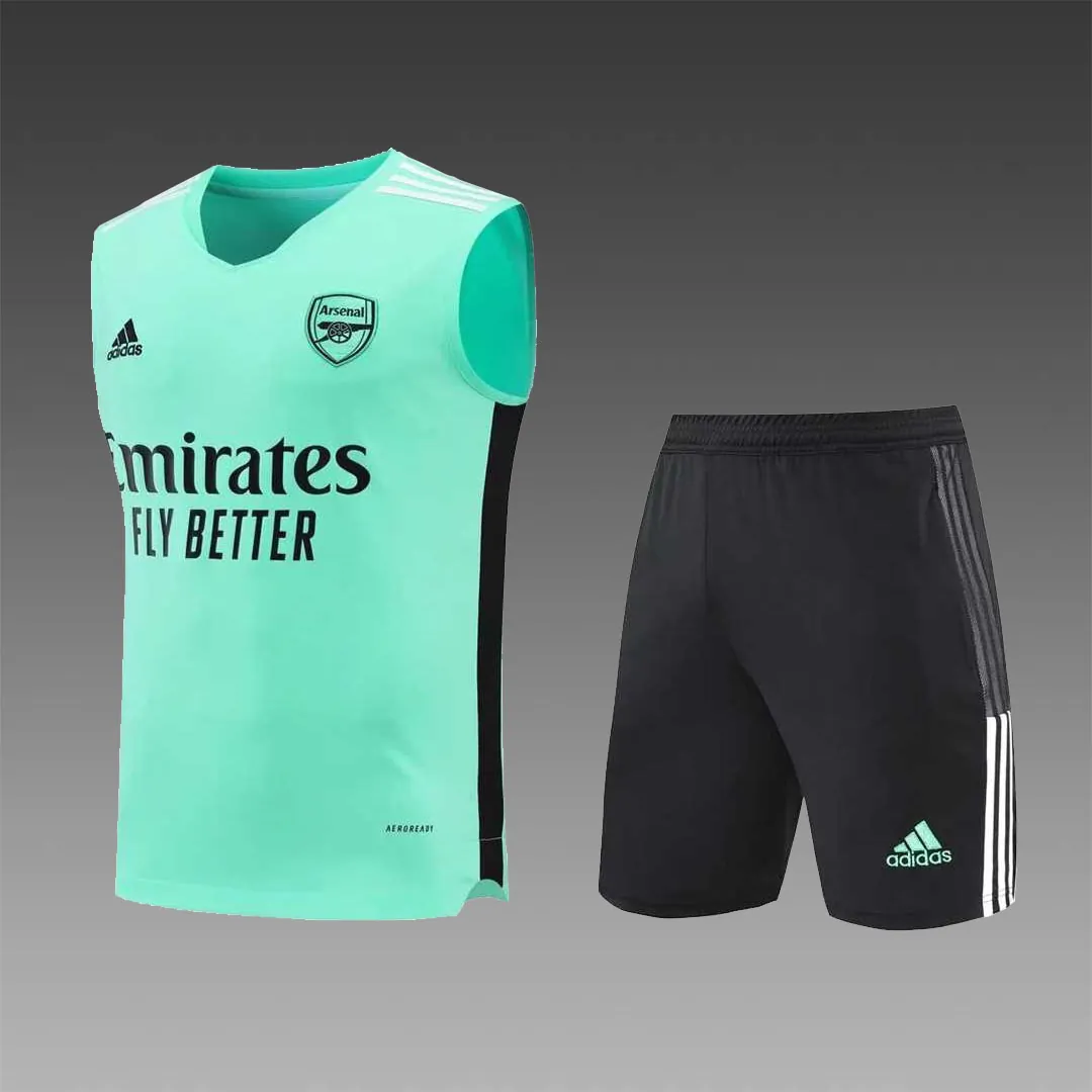 21-22 Arsenal vest training suit kit green 17