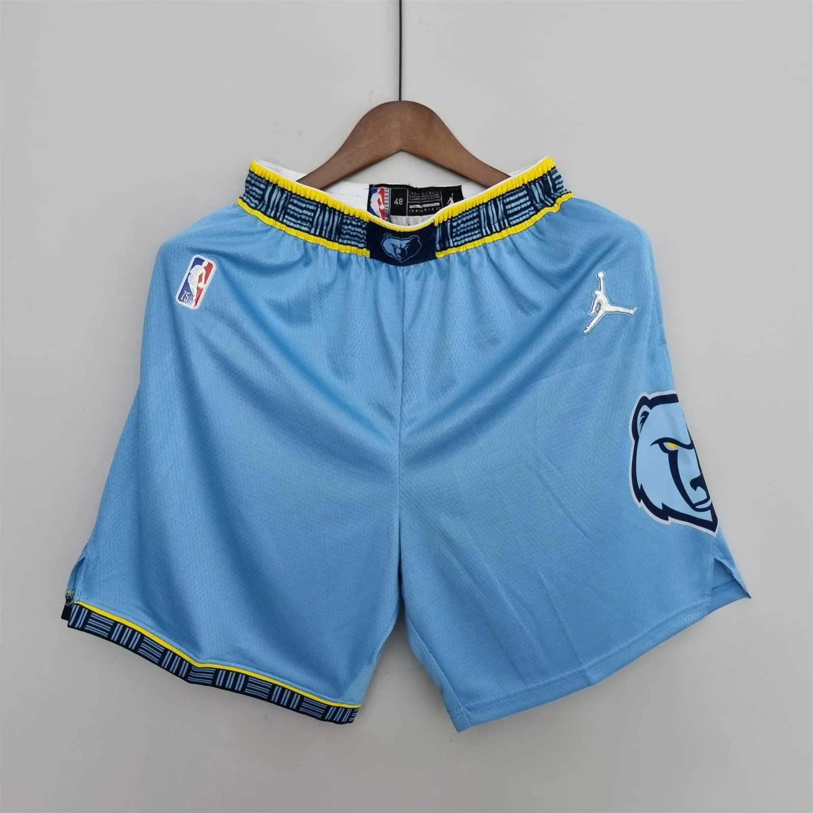 75th Anniversary Memphis Grizzlies Jordan Edition Blue Shorts NBA 8