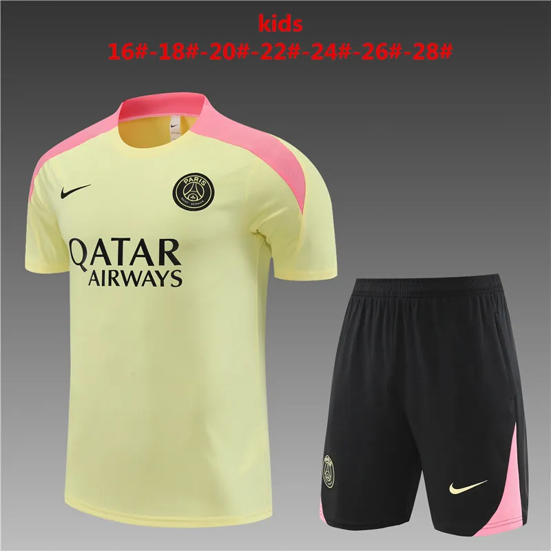 24-25 PSG Kids Training Soccer Jerseys Football Shirts 2