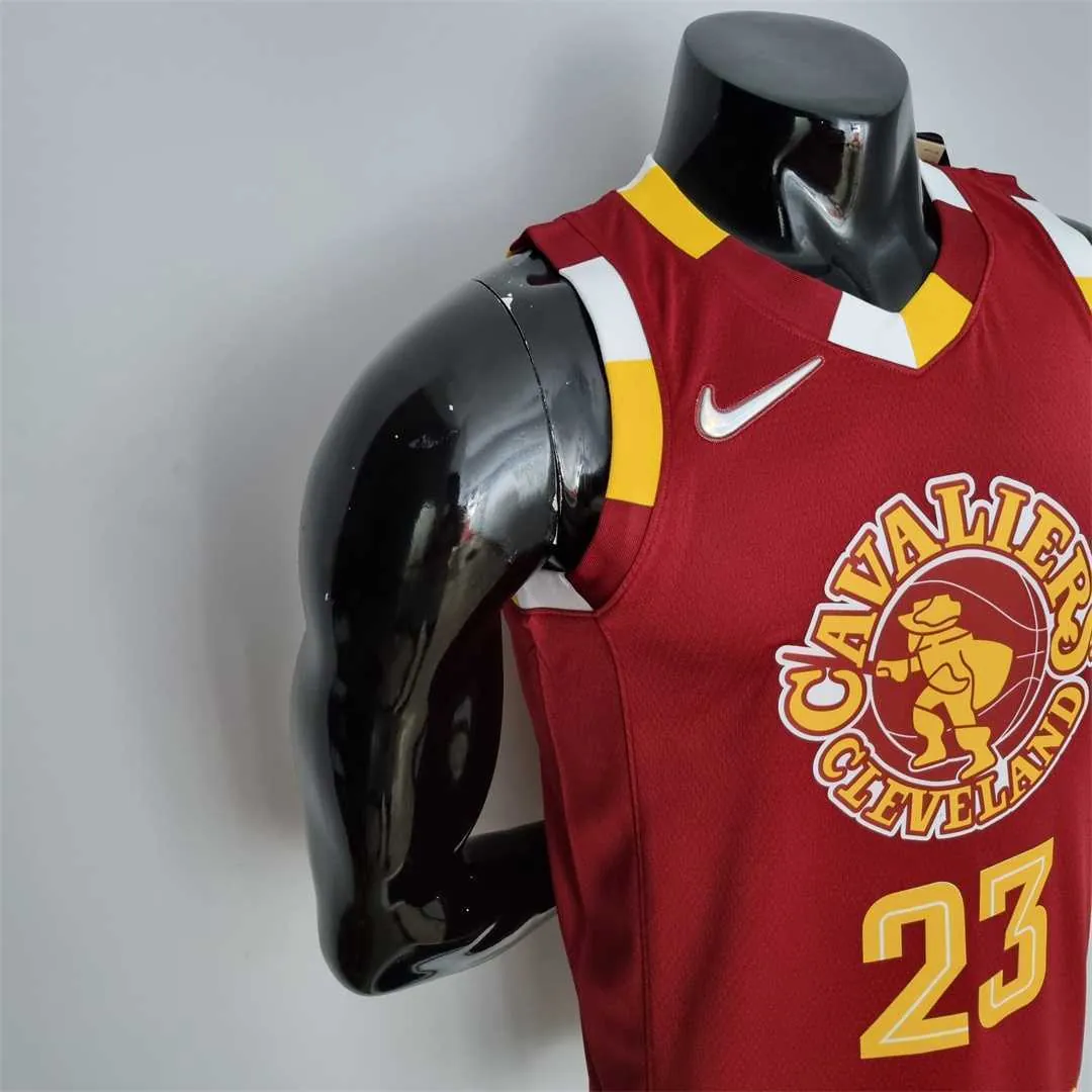 2022 Cleveland Cavaliers JAMES#23 Urban Edition Red NBA Jersey 2