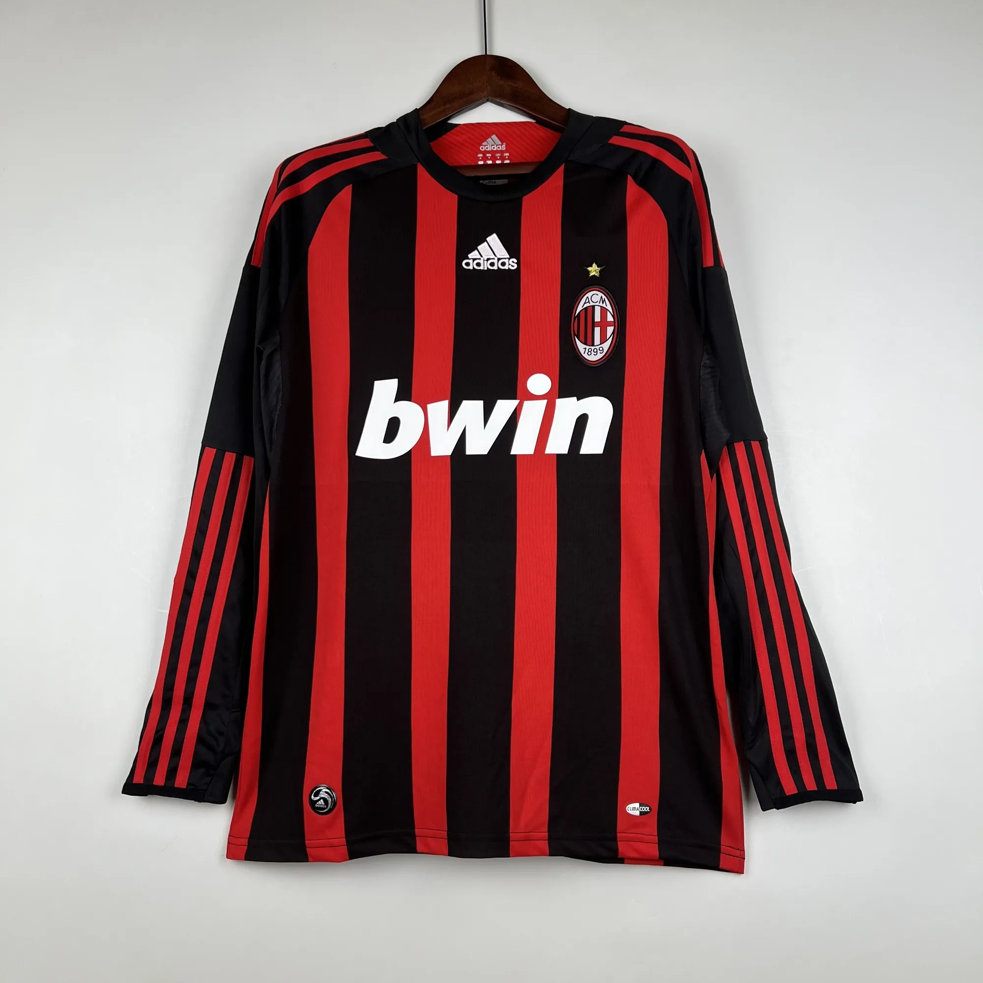 08-09 Retro long sleeve AC Milan Home S-XXL 9