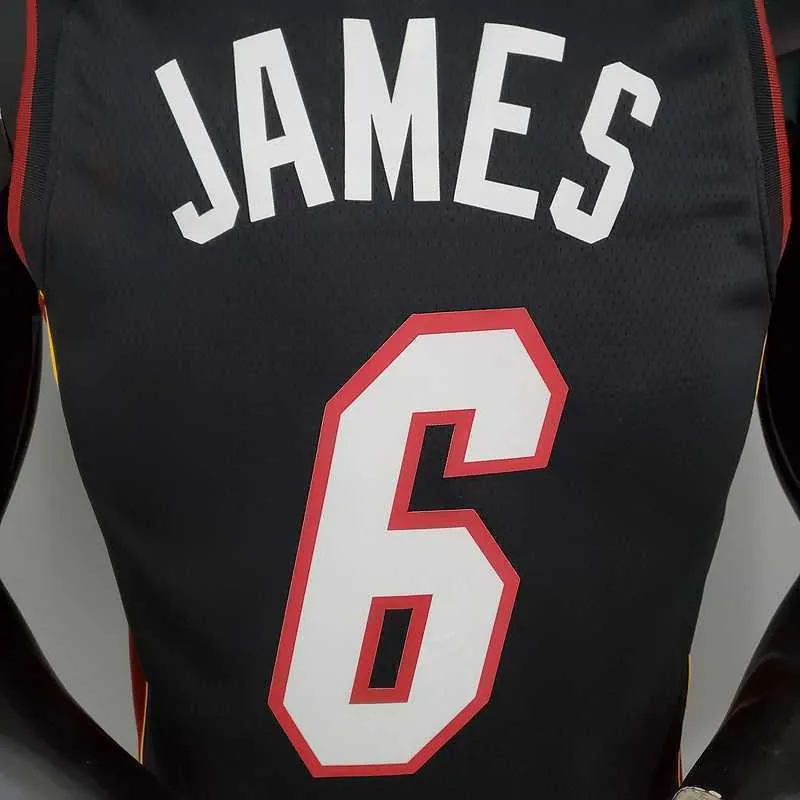 Miami Heat JAMES#6 Black 3