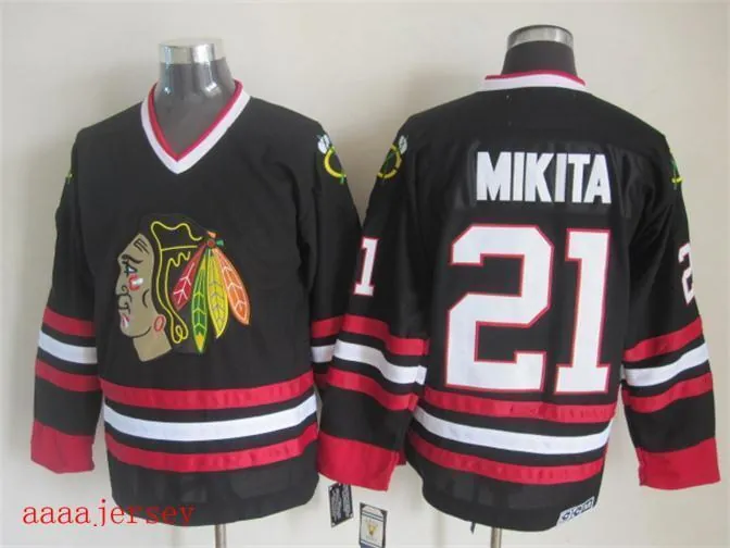 Chicago Blackhawks retro ice hockey jersey M-3XL 芝加哥黑鹰队复古冰球服 2