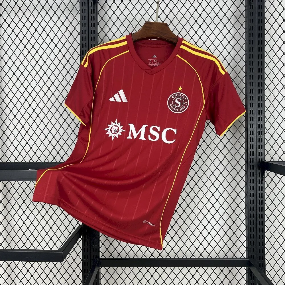 25-26 Servette Home Kit Red Shirt Football Uniform AAAAJersey Supplier Yupoo 5