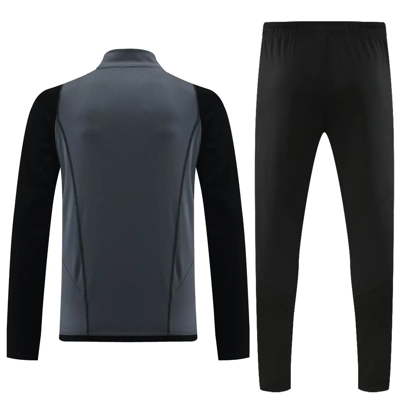23-24 Real Madrid Long Sleeve Kits Grey Training Suits Football Jerseys Yupoo 2