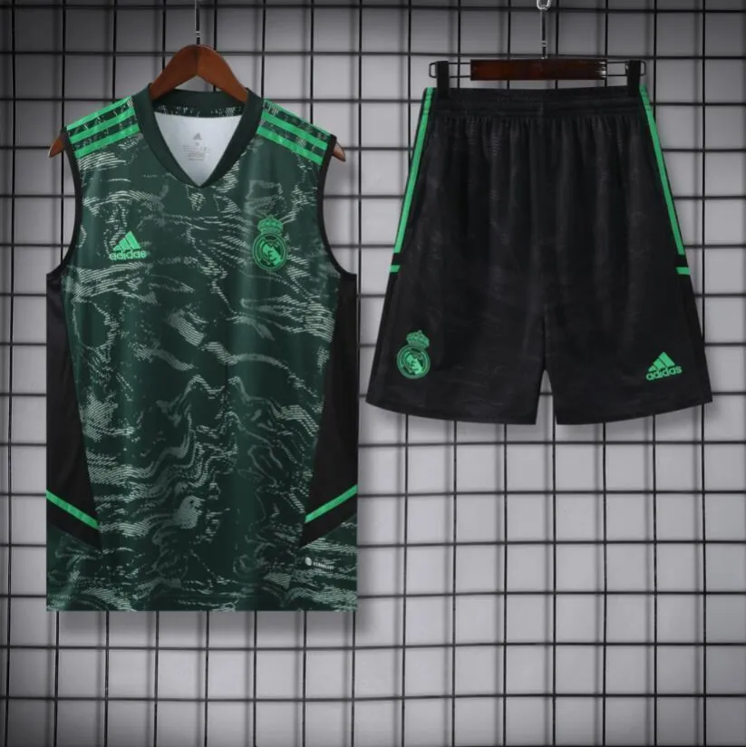 23-24 Real Madrid Training Vest Suits Green Sleeveless Kit Soccer Jerseys Yupoo 3