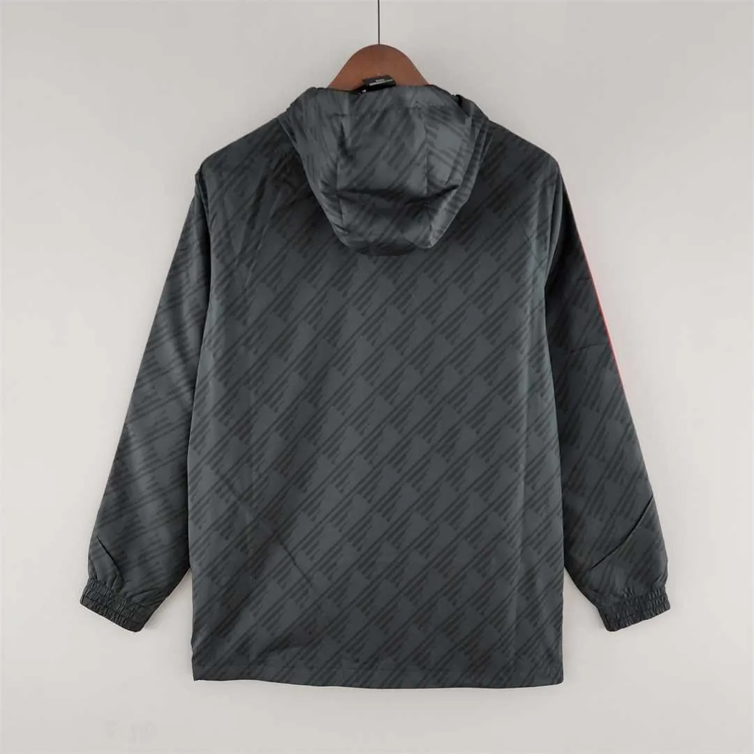 22-23 Flamengo Windbreaker Black Red Edge 5