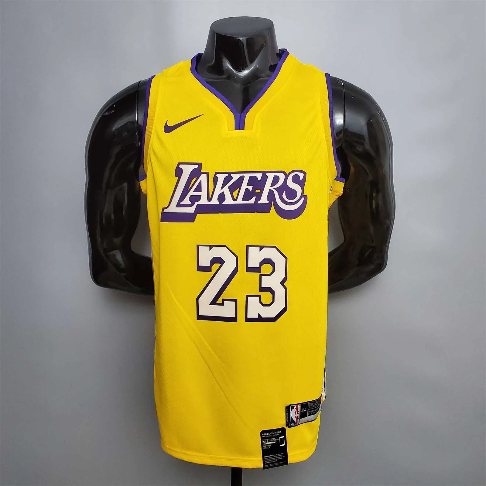 James #23 Lakers V-neck City Edition yellow 8
