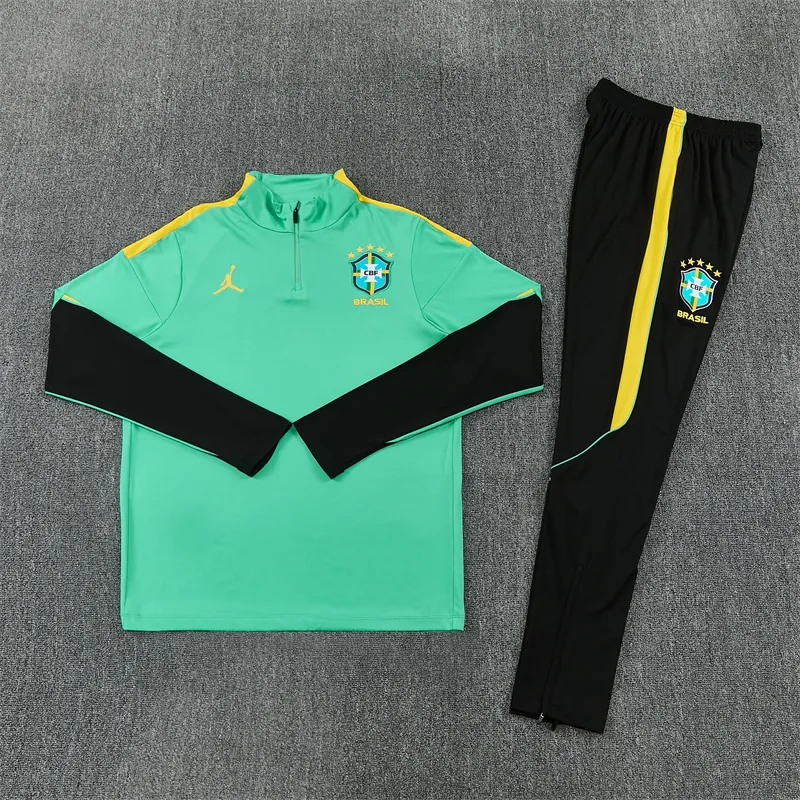 2026 Brazil Mens Kit Football Aldult Training Long Sleeve Tracksuit Yupoo 5 5