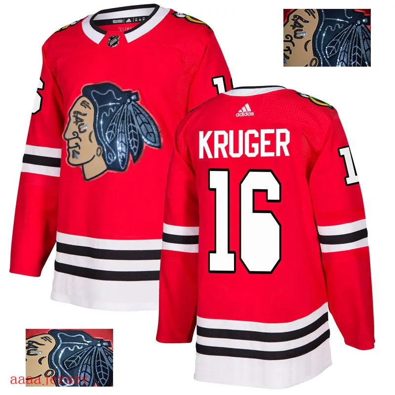 2018 Chicago Blackhawks ice hockey jersey M-3XL 芝加哥黑鹰队时尚亮片款冰球服 16