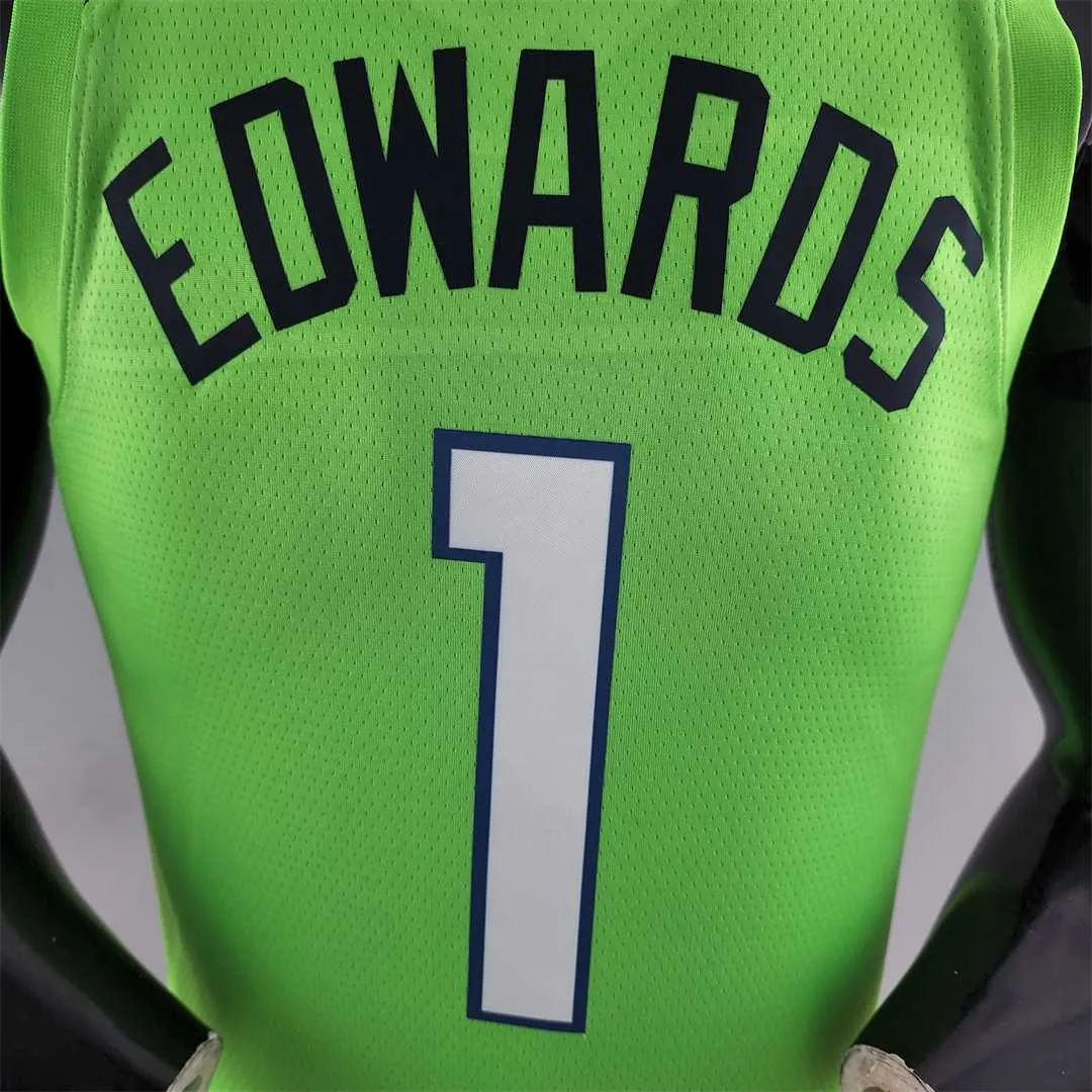 Minnesota Timberwolves EDWARDS#1 Air Jordan NBA Jersey Blue 6