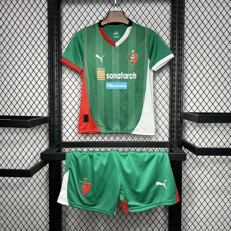 24-25 MC Algiers Home Kid Kits Youth Apparels Football AAAAJersey Yupoo 8