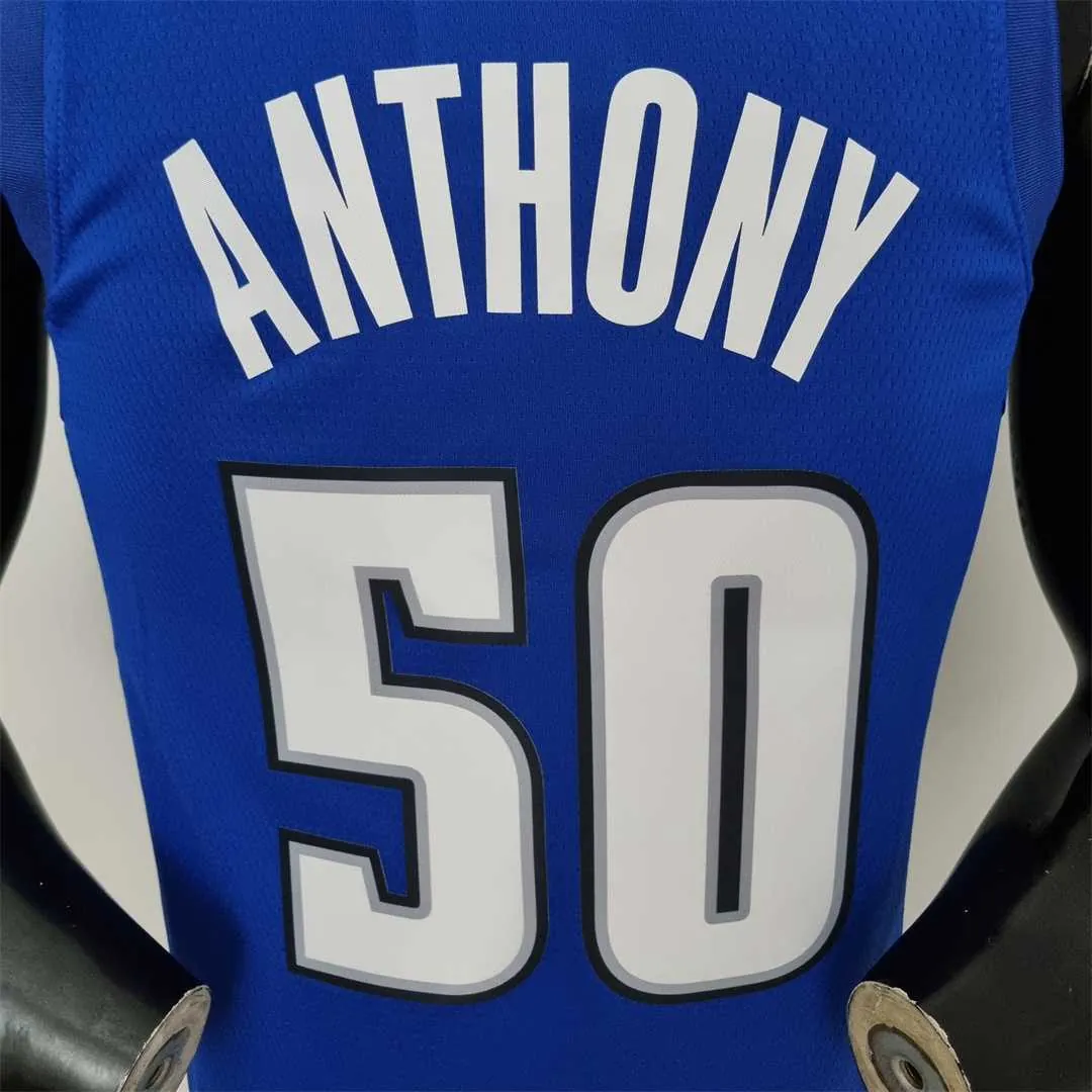 75th Anniversary Anthony#50 Orlando Magic Blue NBA Jersey 3