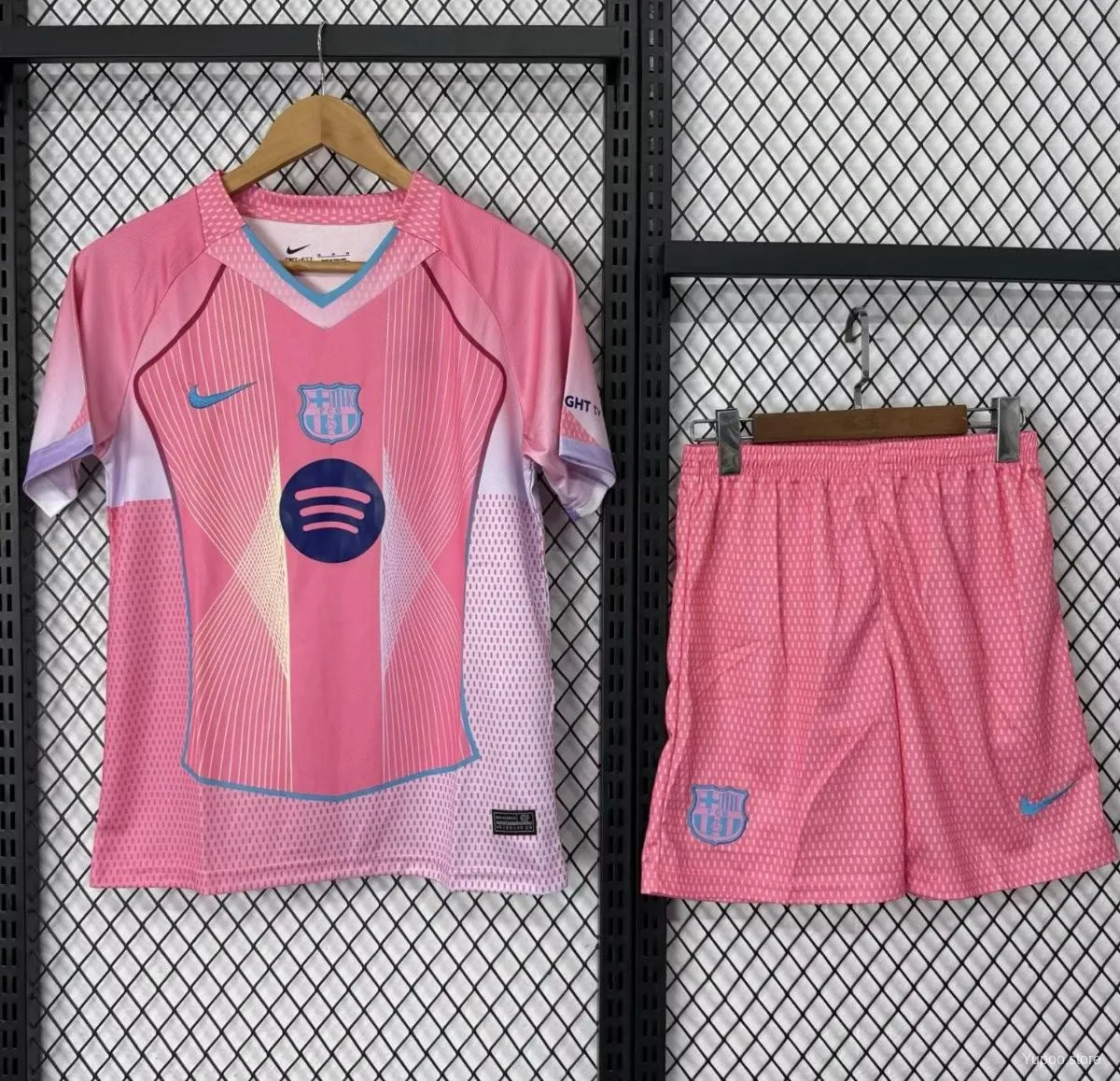 25-26 Barcelona Pink Special Edition Kid Kits Youth Apparels AAAAJersey Wholesale Yupoo 4
