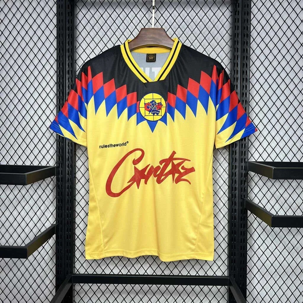 95-96 America RTW Yellow Retro Kit Vintage Shirt Sport AAAAJersey Yupoo 7