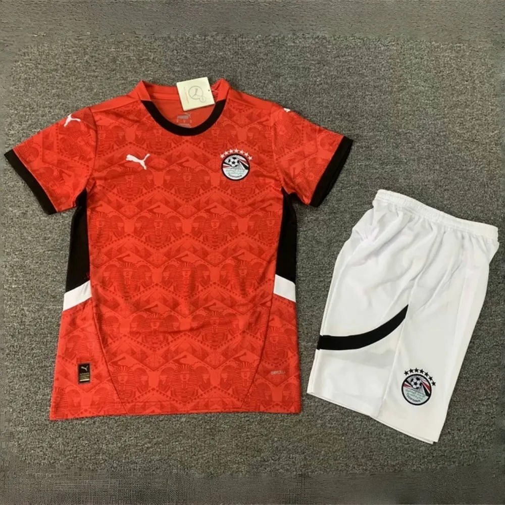 24-25 Egypt Home Kid Kits Youth Apparels Soccer AAAAJersey Yupoo 2