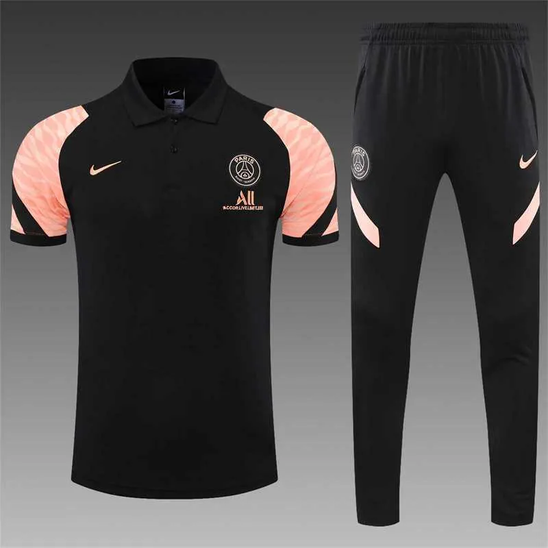 Polo PSG black pink-sleeves 13