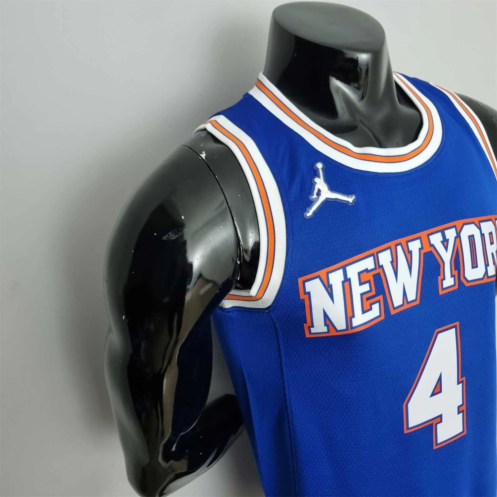 75th Anniversary Ross #4 New York Knicks Jordan Limited Blue NBA Jersey 7