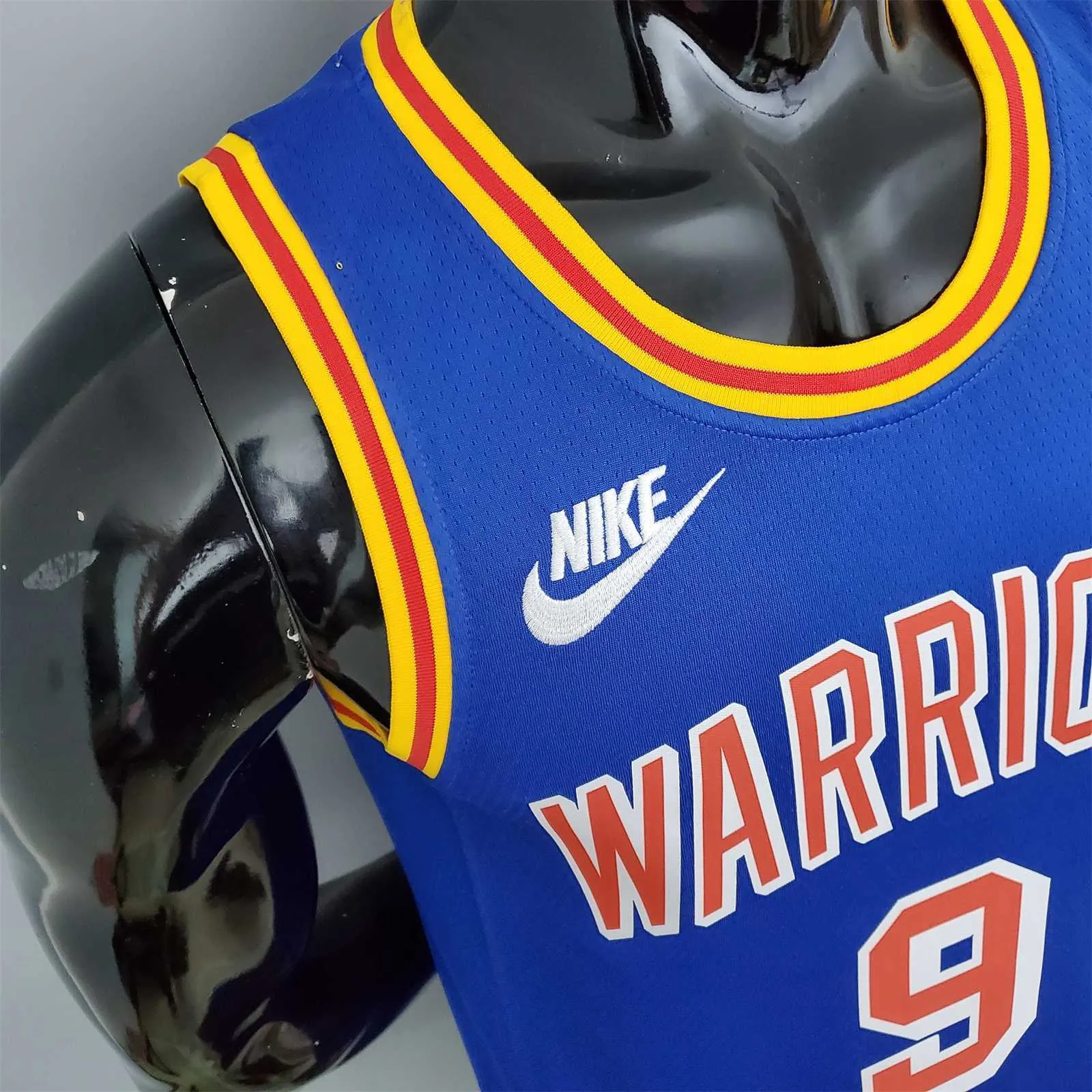 75th Anniversary Iguodala #9 Warriors Retro Edition Blue 6